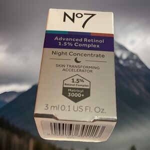NEW No7 Advanced Retinol 1.5% Complex Night Concentrate 0.1 oz. NIB